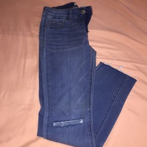 Blue Jeans - One Leg Rip